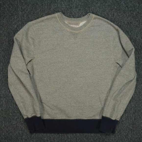 Wallace Barnes Sweatshirt Mens Medium Gray Crew Pullover Sweater Raglan J Crew